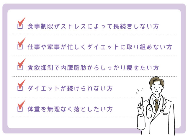 マンジャロは、こんな方におすすめです