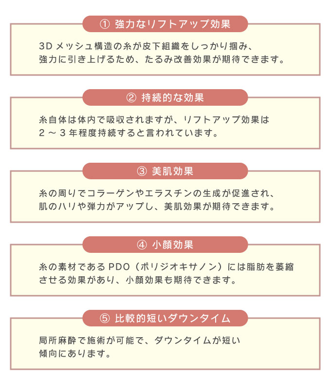 テスリフトの主な効果とメリット